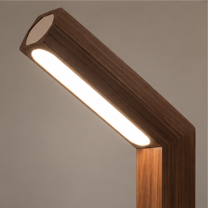 Nordische lineare LED-Leuchte aus Holz – Akzentbeleuchtung für Boden und Wand